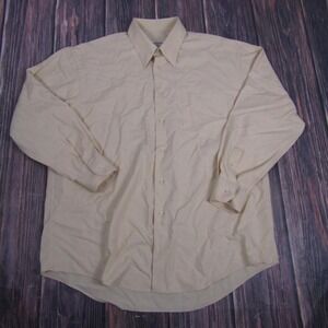 Pronto Uomo Shirt Mens XL Beige Long Sleeve Button Down Dress Tencel Blend Solid